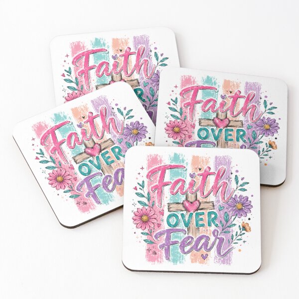 Item preview, Faith Over Fear – Floral Christian Faith Design | Inspirational Bible Quote designed and sold by Image Shop Australia.