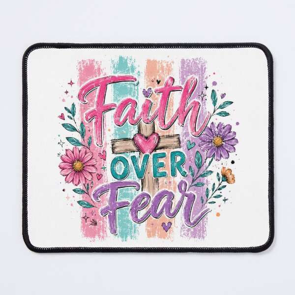 Item preview, Faith Over Fear – Floral Christian Faith Design | Inspirational Bible Quote designed and sold by Image Shop Australia.