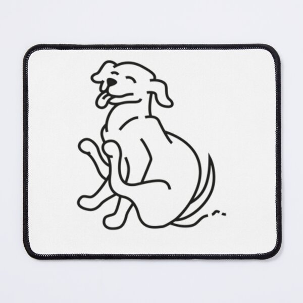 Item preview, Minimalist Dark Dog Scratching Outline designed and sold by Rjaa Designes.
