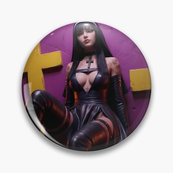 Item preview, Cyberpunk Nun Futuristic Sci-Fi Art designed and sold by GalleryBrisArt.