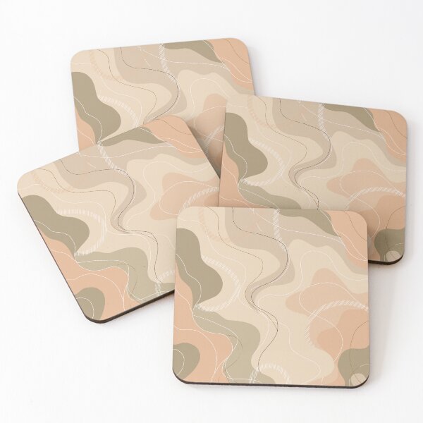 Item preview, Minimalist Abstract Wavy Lines Earth Tone Patter designed and sold by Witsnu7356.