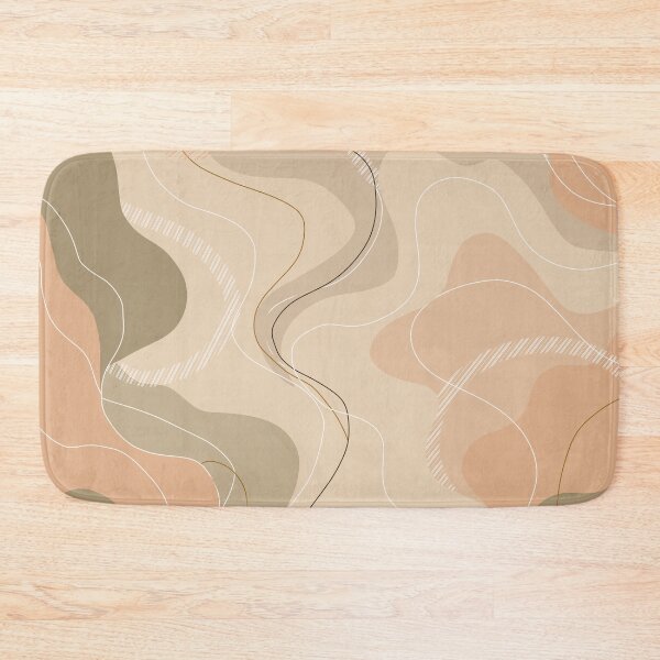 Item preview, Minimalist Abstract Wavy Lines Earth Tone Patter designed and sold by Witsnu7356.