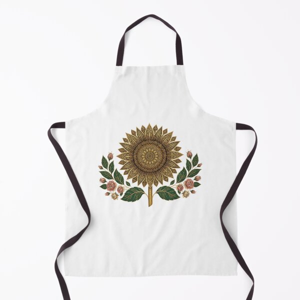 Item preview, Golden Sunflower with Ornamental Roses Design designed and sold by P jo.