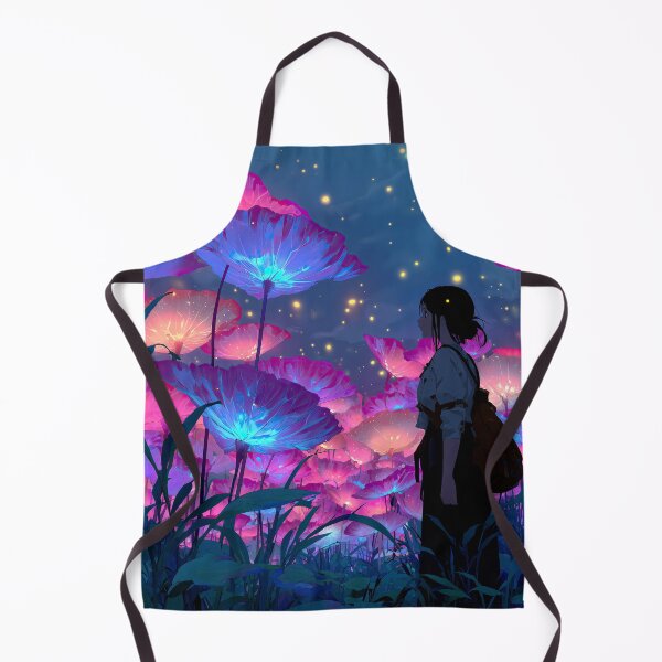 Item preview, Dreamy Girl Standing In Glowing Floral Field designed and sold by colorful-white.