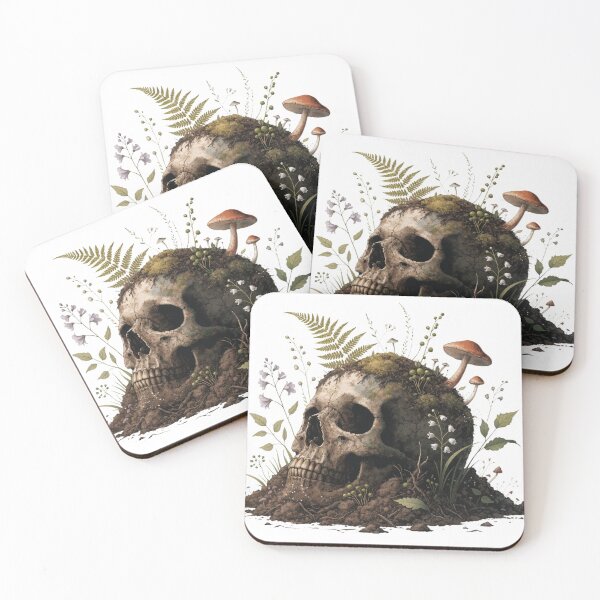 Item preview, Skull Garden Gothic Art - Life from Death Botanical Design designed and sold by charliedelong.