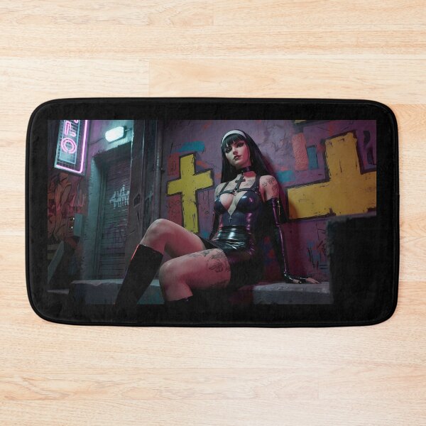 Item preview, Cyberpunk Nun Futuristic Sci-Fi Art designed and sold by GalleryBrisArt.