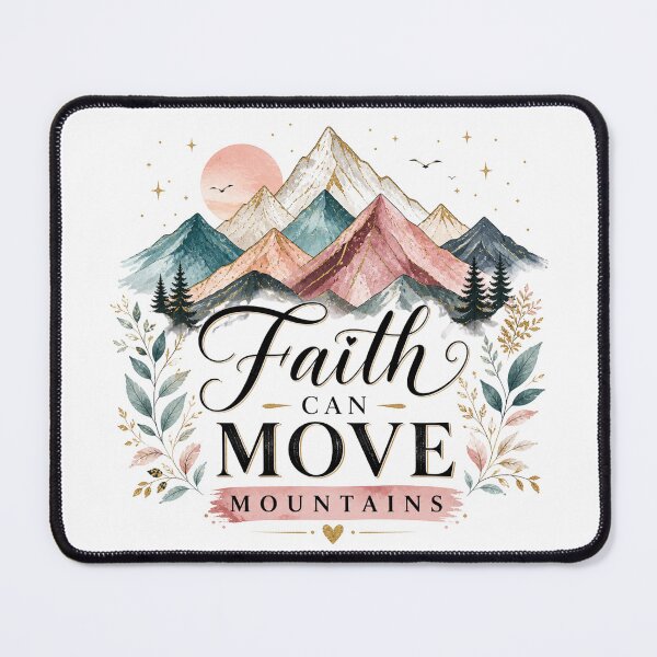 Item preview, Faith Can Move Mountains – Christian Bible Verse | Inspirational Faith Design designed and sold by Image Shop Australia.