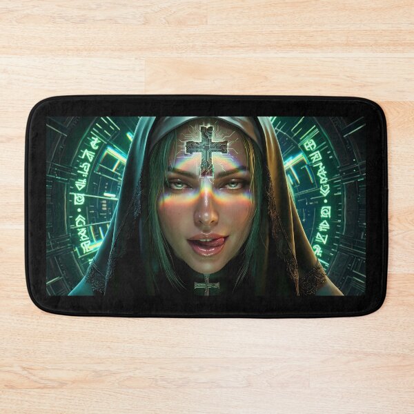 Item preview, Cyberpunk Nun Futuristic Sci-Fi Art designed and sold by GalleryBrisArt.