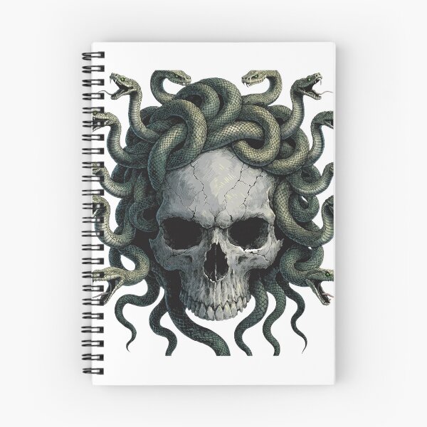 Item preview, Medusa Skull Greek Mythology T-Shirt Dark Gothic Snake Art designed and sold by charliedelong.