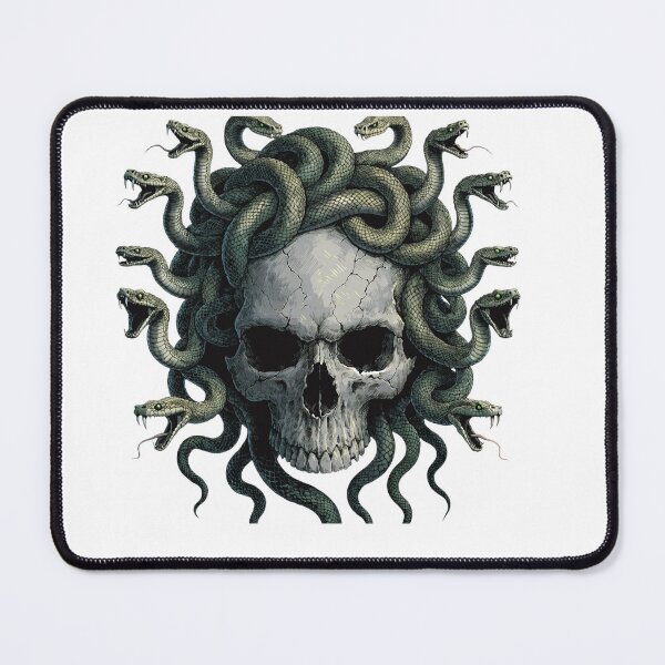 Item preview, Medusa Skull Greek Mythology T-Shirt Dark Gothic Snake Art designed and sold by charliedelong.