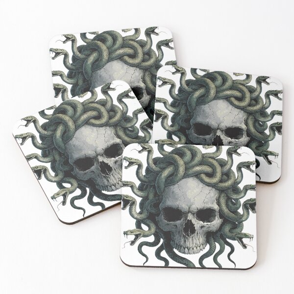 Item preview, Medusa Skull Greek Mythology T-Shirt Dark Gothic Snake Art designed and sold by charliedelong.