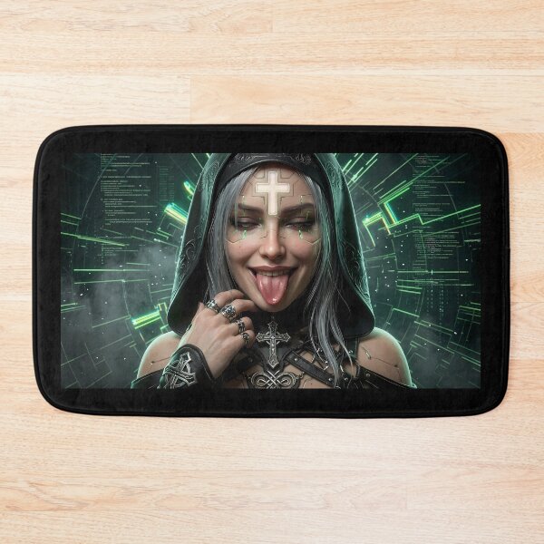 Item preview, Cyberpunk Nun Futuristic Sci-Fi Art designed and sold by GalleryBrisArt.