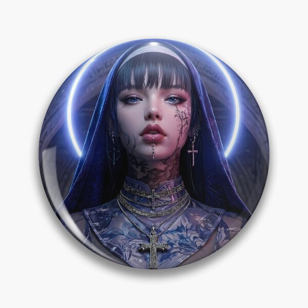 Item preview, Cyberpunk Nun Futuristic Sci-Fi Art designed and sold by GalleryBrisArt.