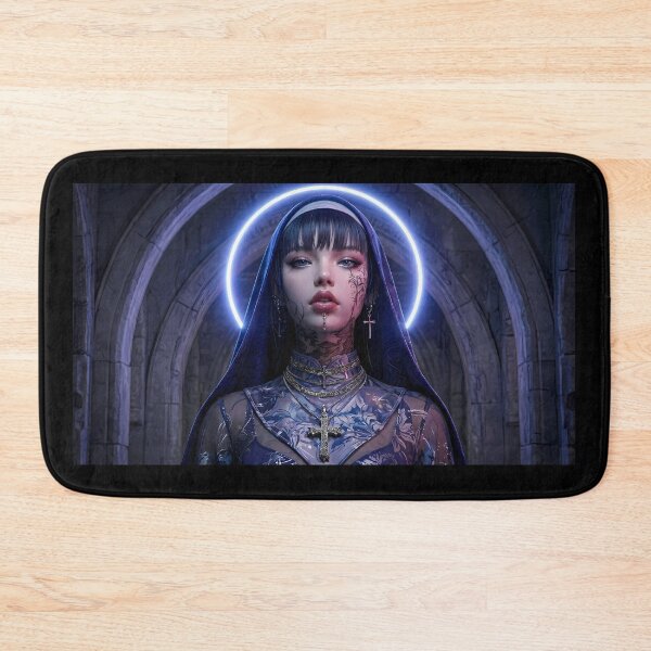 Item preview, Cyberpunk Nun Futuristic Sci-Fi Art designed and sold by GalleryBrisArt.