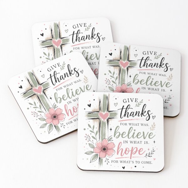 Item preview, Give Thanks Believe Hope – Christian Inspirational Faith Design designed and sold by Image Shop Australia.
