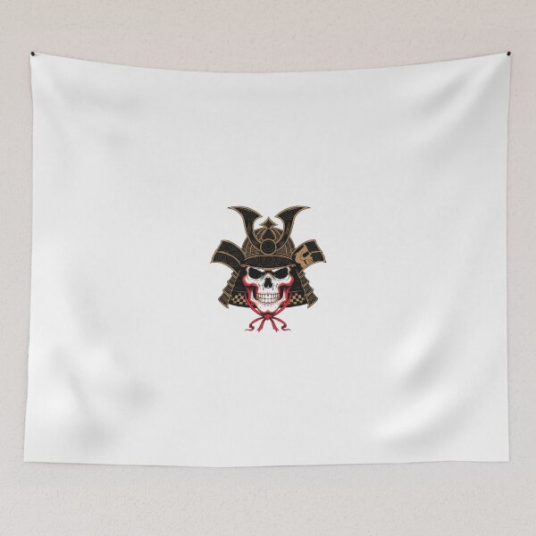 Item preview, Samurai Skull Helmet Japanese Warrior Dark Art T-Shirt designed and sold by charliedelong.