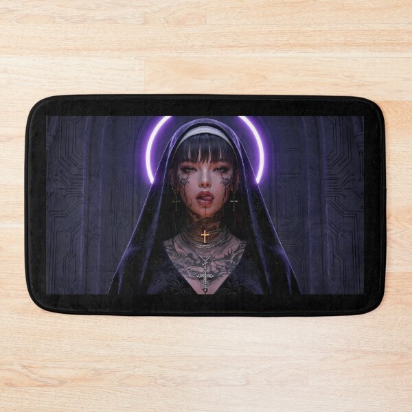 Item preview, Cyberpunk Nun Futuristic Sci-Fi Art designed and sold by GalleryBrisArt.