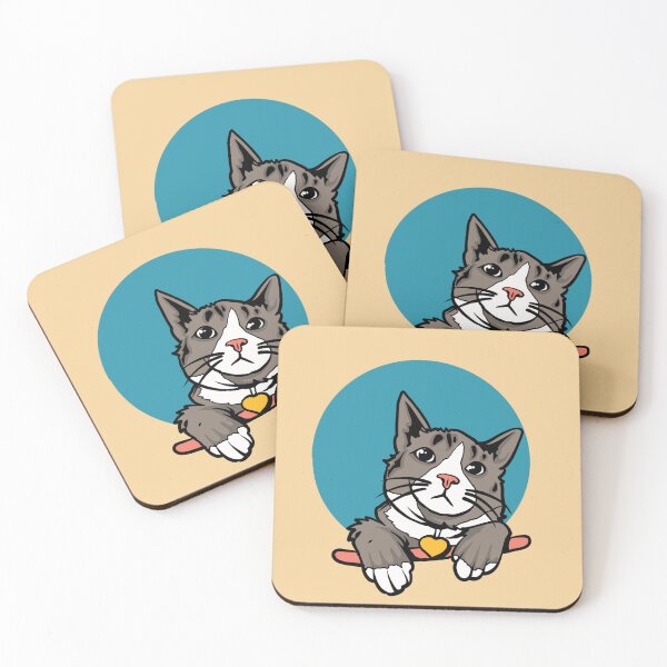 Item preview, Cute Peeking Gray Cat Vector Illustration designed and sold by phsycartwork.