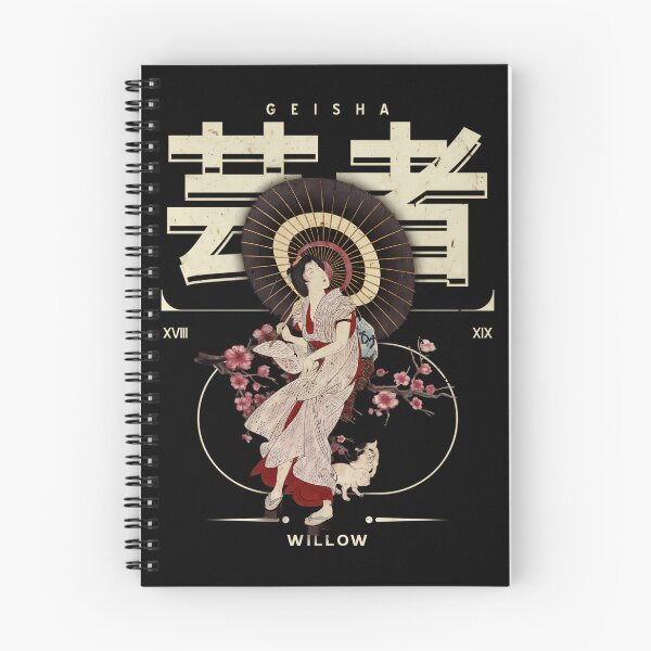 Item preview, Traditional Ukiyo-e Geisha Portrait with Distressed Bold Kanji designed and sold by Rjaa Designes.
