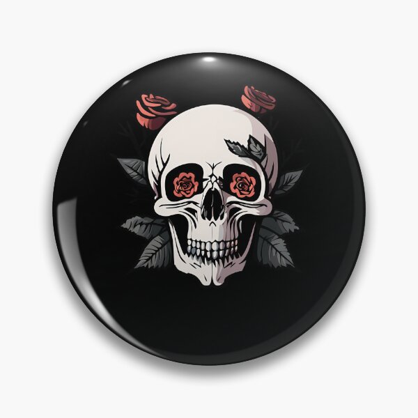 Item preview, Gothic Human Skull with Red Roses designed and sold by Rjaa Designes.