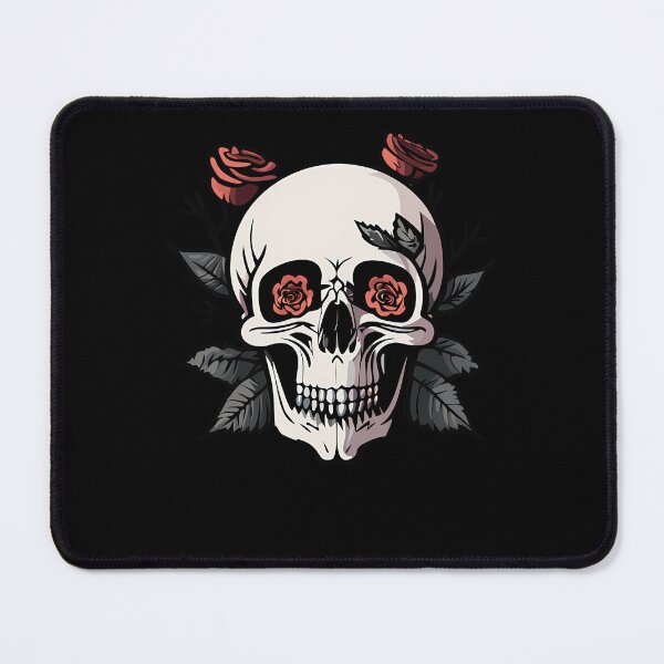 Item preview, Gothic Human Skull with Red Roses designed and sold by Rjaa Designes.