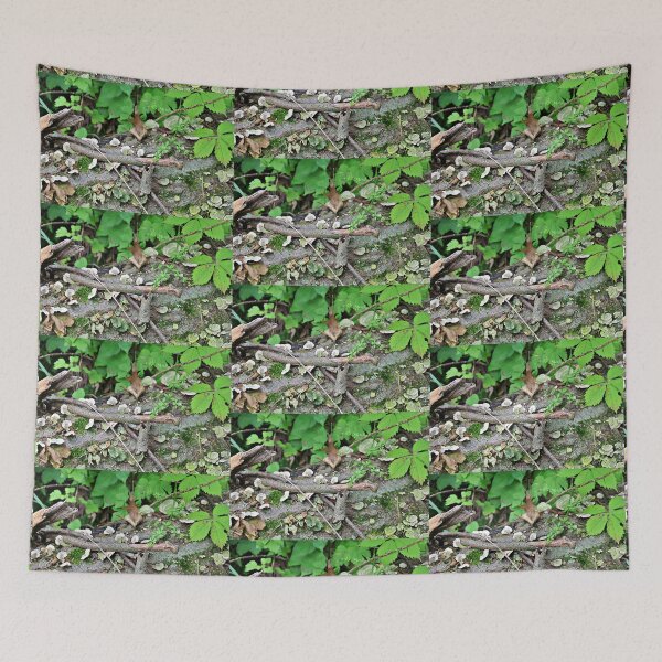 Item preview, Downed Tree Trunk with Moss and Mushrooms designed and sold by Martha Sherman.