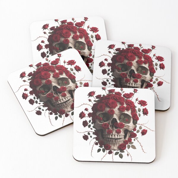 Item preview, Rose Skull Gothic T-Shirt - Dark Romance Floral Skeleton Art designed and sold by charliedelong.