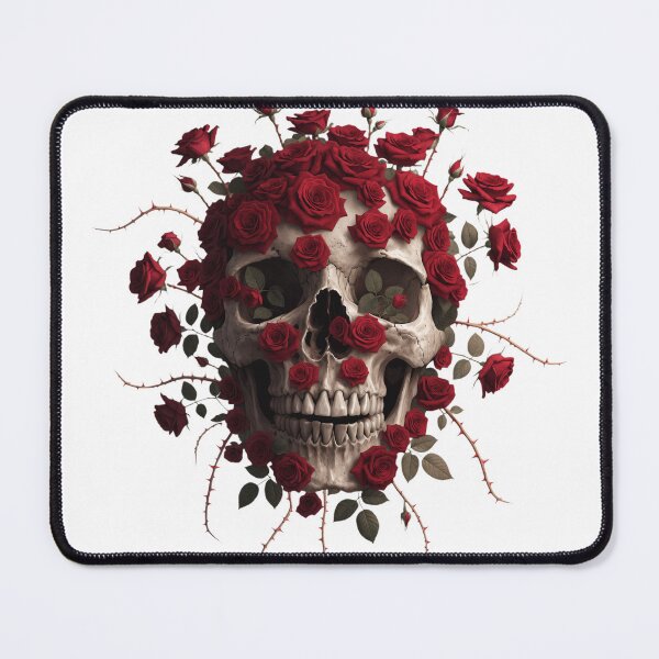 Item preview, Rose Skull Gothic T-Shirt - Dark Romance Floral Skeleton Art designed and sold by charliedelong.