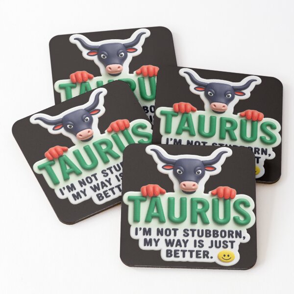 Item preview, taurus I'm not stubborn colorful typographic funny zodiac design designed and sold by SmashingDeals.