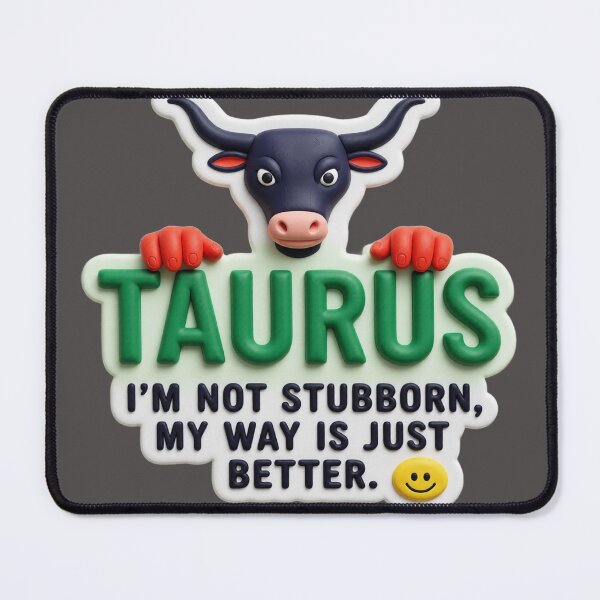Item preview, taurus I'm not stubborn colorful typographic funny zodiac design designed and sold by SmashingDeals.