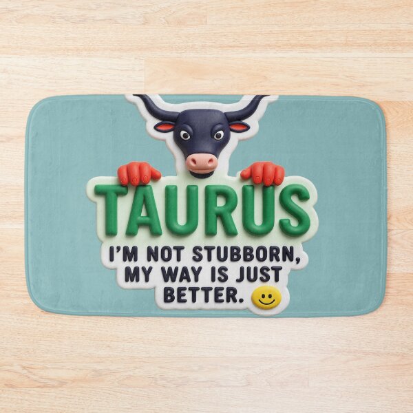 Item preview, taurus I'm not stubborn colorful typographic funny zodiac design designed and sold by SmashingDeals.