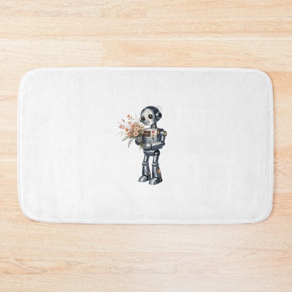 Item preview, Retro Robot with Flowers - Vintage Sci Fi Art T-Shirt designed and sold by charliedelong.
