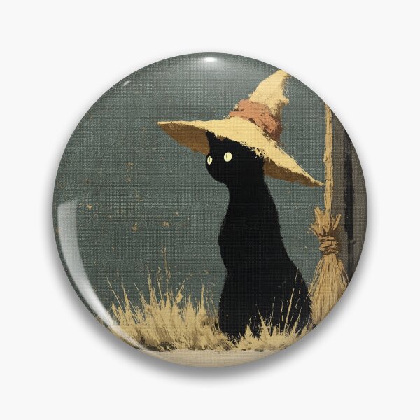 Item preview, Black Cat Wearing A Witch Hat designed and sold by colorful-white.