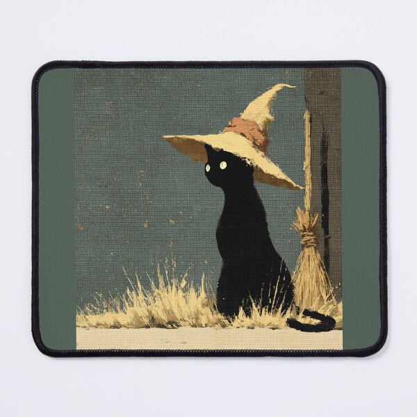 Item preview, Black Cat Wearing A Witch Hat designed and sold by colorful-white.
