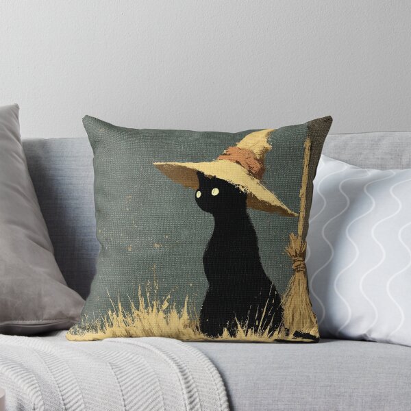 Item preview, Black Cat Wearing A Witch Hat designed and sold by colorful-white.