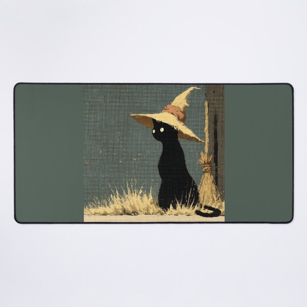Item preview, Black Cat Wearing A Witch Hat designed and sold by colorful-white.