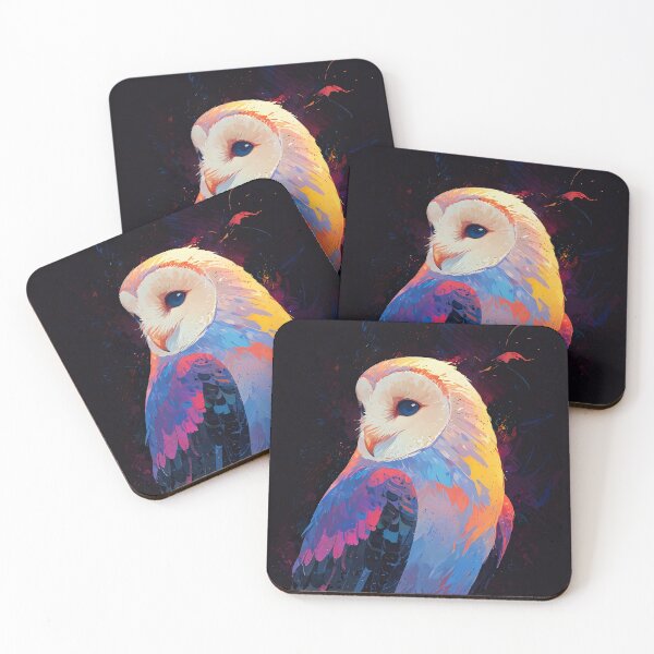 Item preview, Vibrant Barn Owl Night Art designed and sold by KiraChie.