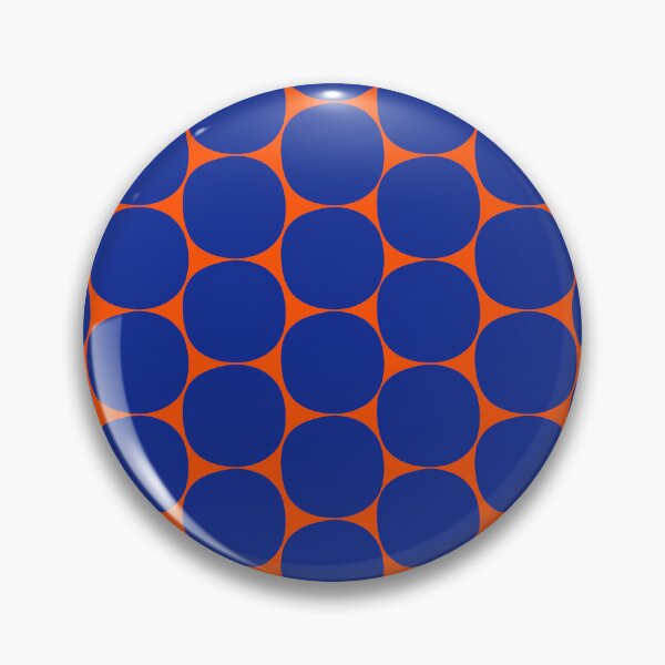 Item preview, Mid Century Modern Dots Pattern in Bright Blue and Orange designed and sold by kierkegaard.