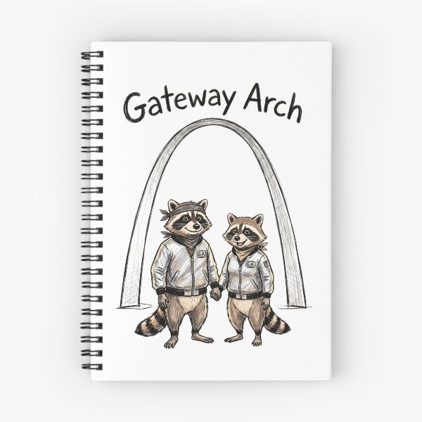 Item preview, Cute Raccoons at St. Louis Gateway Arch - Matching Bomber Jacket Trash Panda Travel Art designed and sold by TaiwanMemory.