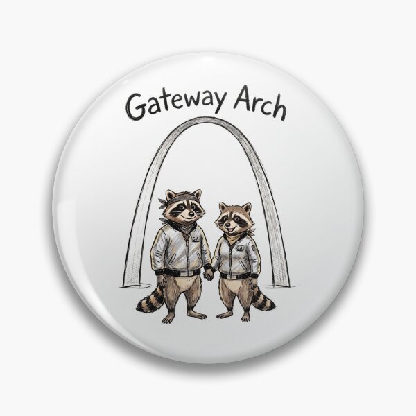 Item preview, Cute Raccoons at St. Louis Gateway Arch - Matching Bomber Jacket Trash Panda Travel Art designed and sold by TaiwanMemory.