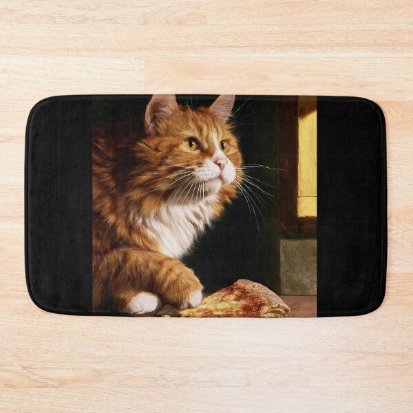 Item preview, The Renaissance Pizza Thief - Funny Cat Oil Painting designed and sold by Artmugic.