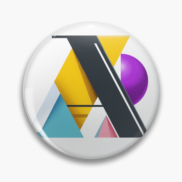 Item preview, Geometric Letter A - Modern Monogram Initial Art designed and sold by HolaStudio.