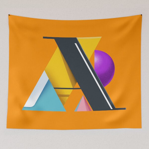 Item preview, Geometric Letter A - Modern Monogram Initial Art designed and sold by HolaStudio.