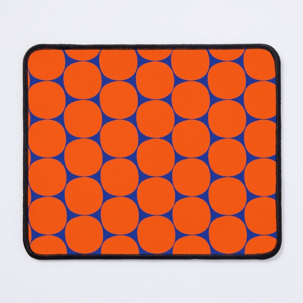 Item preview, Mid Century Modern Dots Pattern in Bright Orange and Blue designed and sold by kierkegaard.