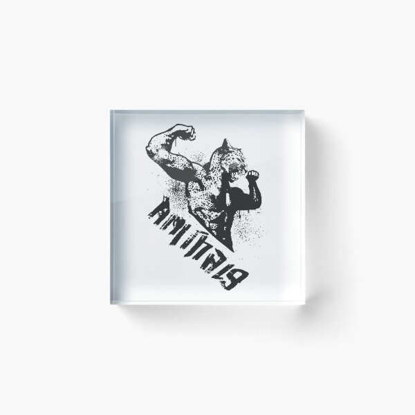 Item preview, Textured Monochrome Feline Beast Silhouette Print designed and sold by evodoo.