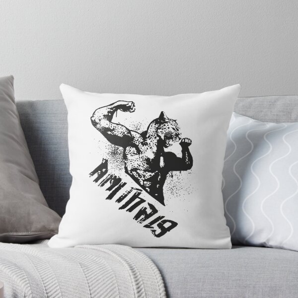 Item preview, Textured Monochrome Feline Beast Silhouette Print designed and sold by evodoo.