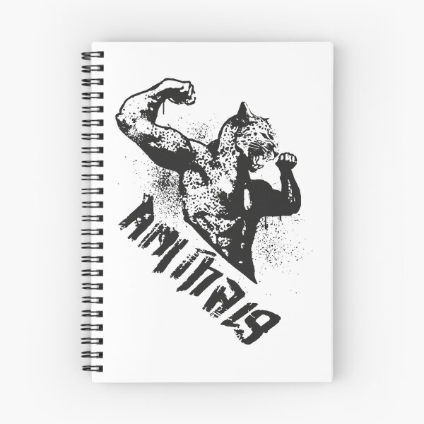 Item preview, Textured Monochrome Feline Beast Silhouette Print designed and sold by evodoo.