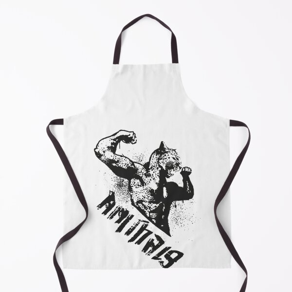 Item preview, Textured Monochrome Feline Beast Silhouette Print designed and sold by evodoo.