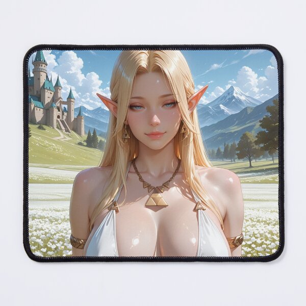 Item preview, Golden Elf Princess in Bloom | Fantasy Meadow Anime Style Illustration designed and sold by Dyan4.