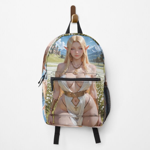 Item preview, Golden Elf Princess in Bloom | Fantasy Meadow Anime Style Illustration designed and sold by Dyan4.